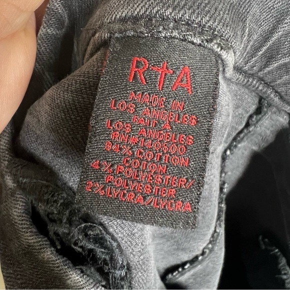 RtA Road to Awe Mila Pull On Jeans Jeggings Zippers Stretch Womens Small - Picture 13 of 14